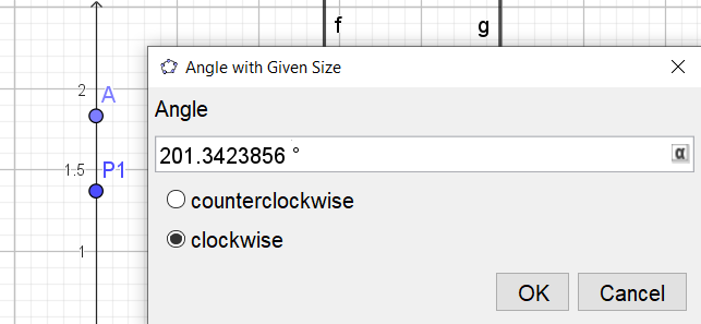 Ángulos construidos en GeoGebra